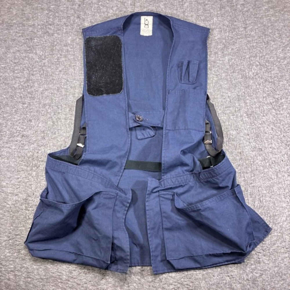 Vintage Bob Allen Shooting‎ Vest Mens Medium/Large Blue Gun Club Sportswear